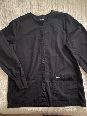 Landau Womens Button-Front Lightweight Scrub Jacket
